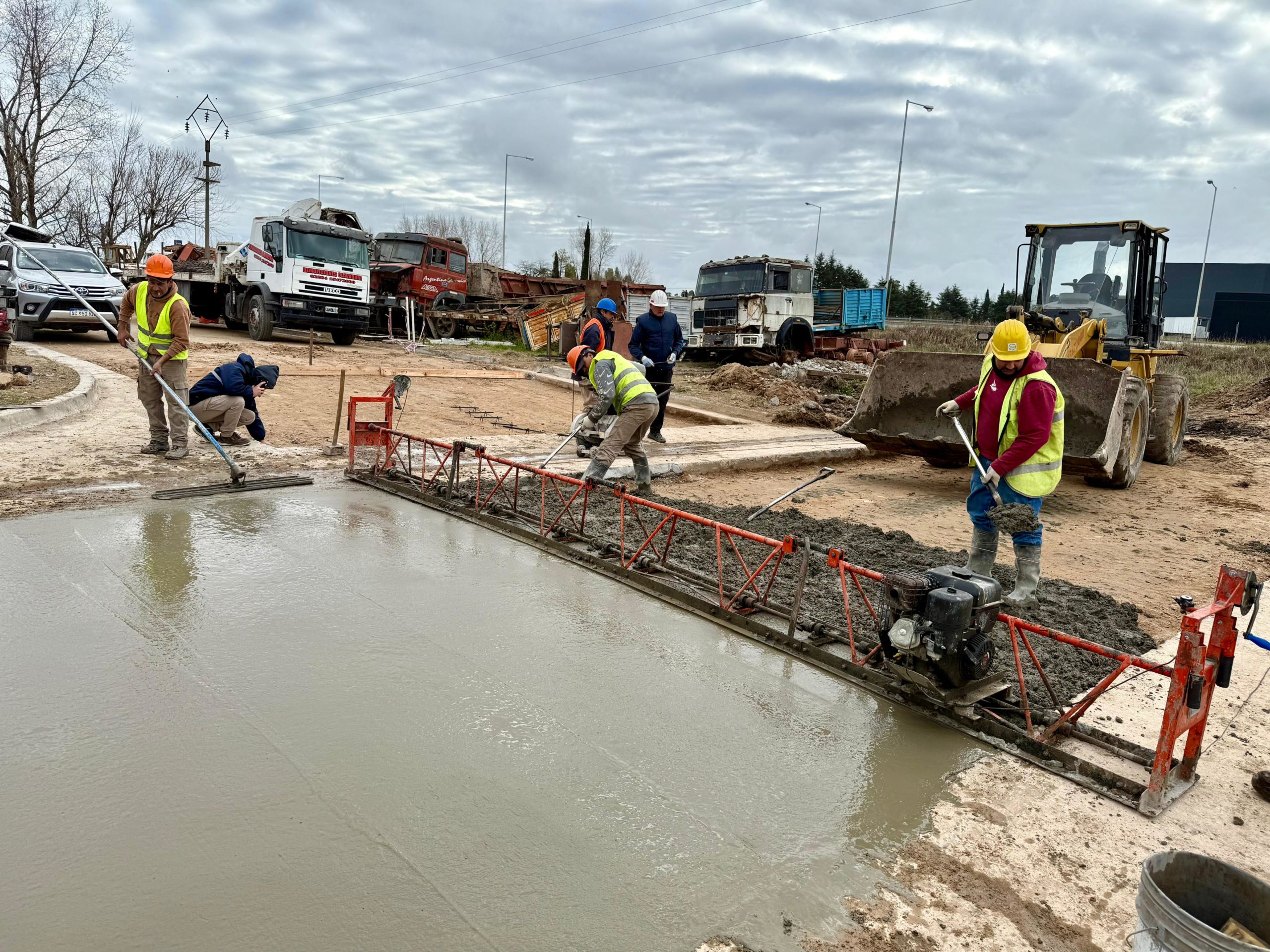 Avanza la obra de pavimentación en el Barrio Carlos Pellegrini