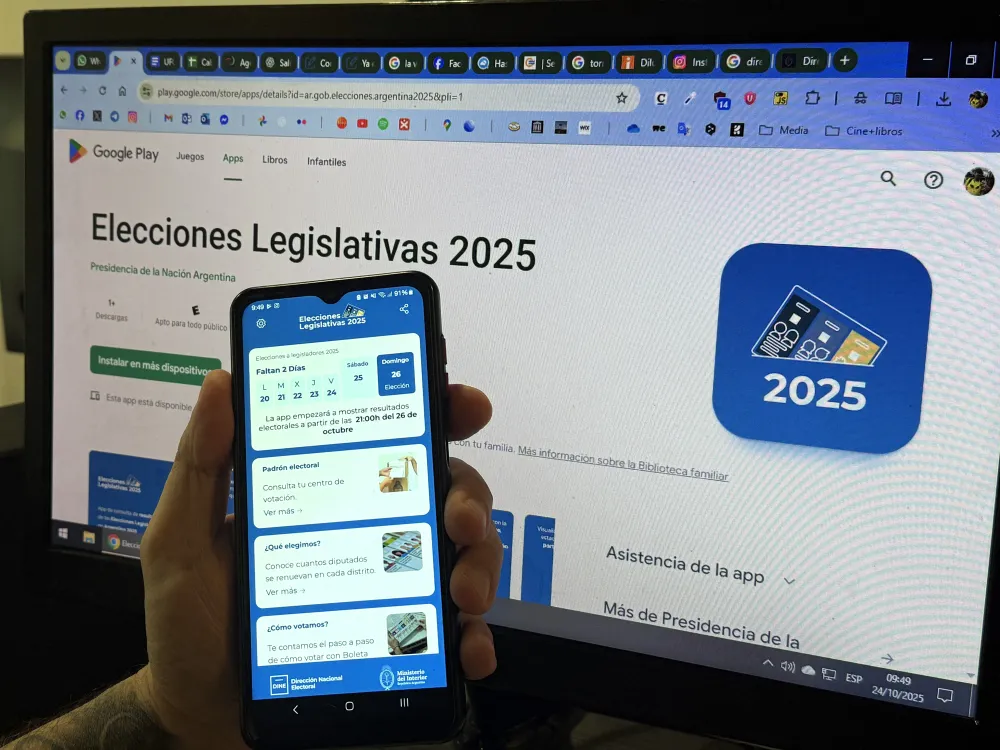 Ya está disponible la aplicación "Elecciones Legislativas 2025" para seguir los resultados desde el celular