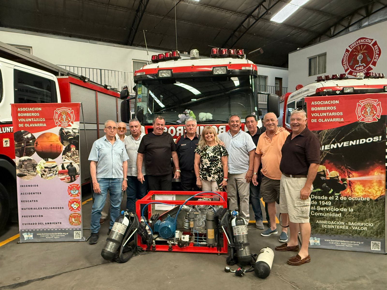 Bomberos Voluntarios incorporó un nuevo compresor de aire para equipos autónomos