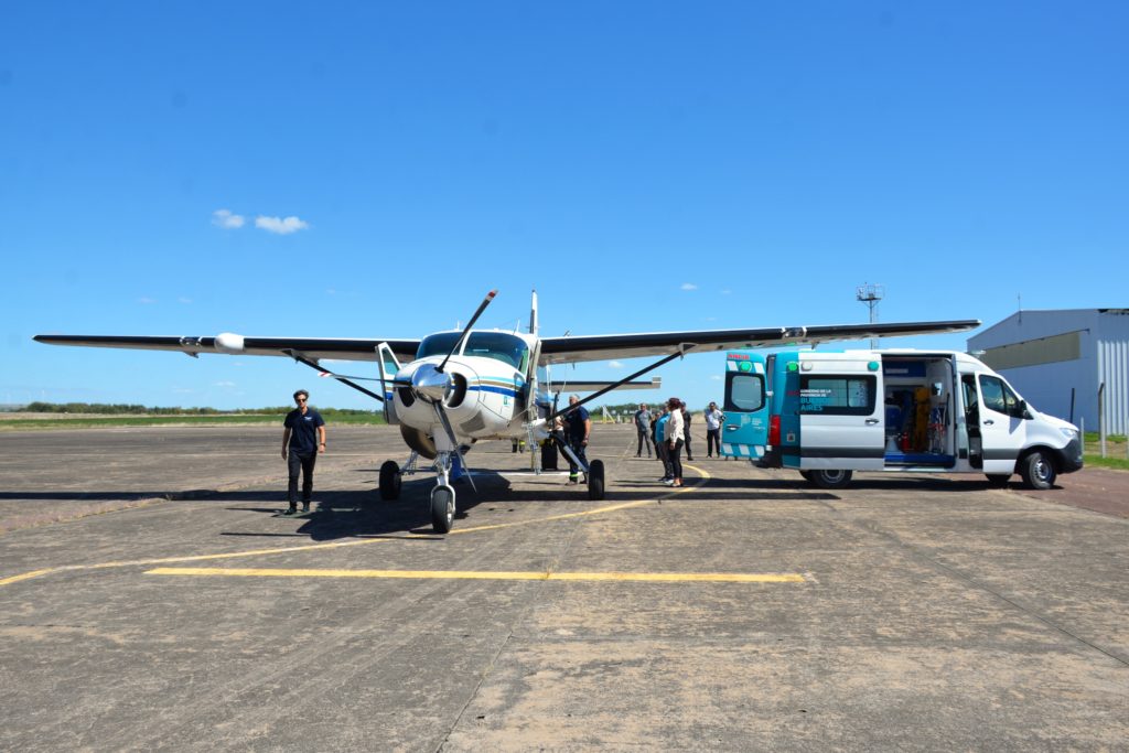 Se concretó con éxito un vuelo sanitario que trasladó a un paciente pediátrico desde el Hospital Municipal hacia Mar del Plata
