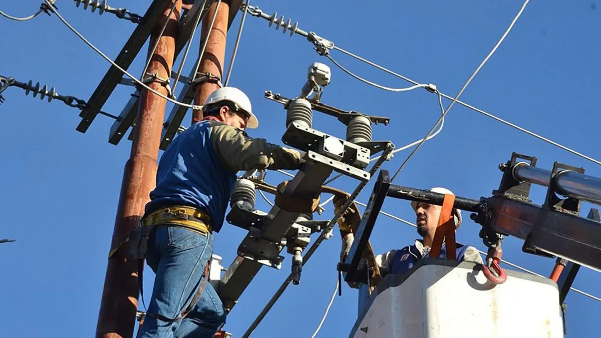 El temporal y las ráfagas de viento afectaron las instalaciones del sistema eléctrico de la ciudad
